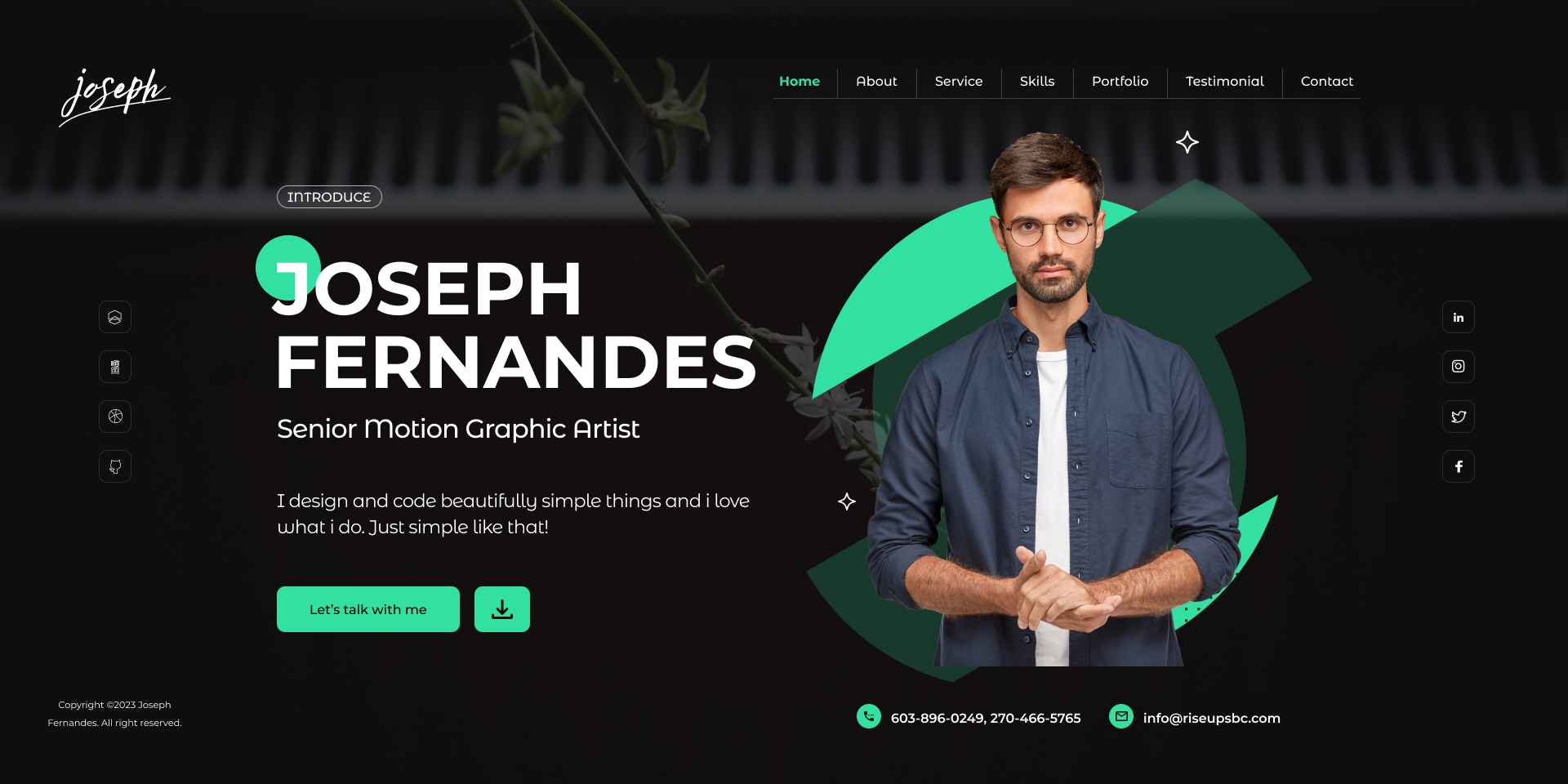 Joseph-Personal Portfolio Html Template