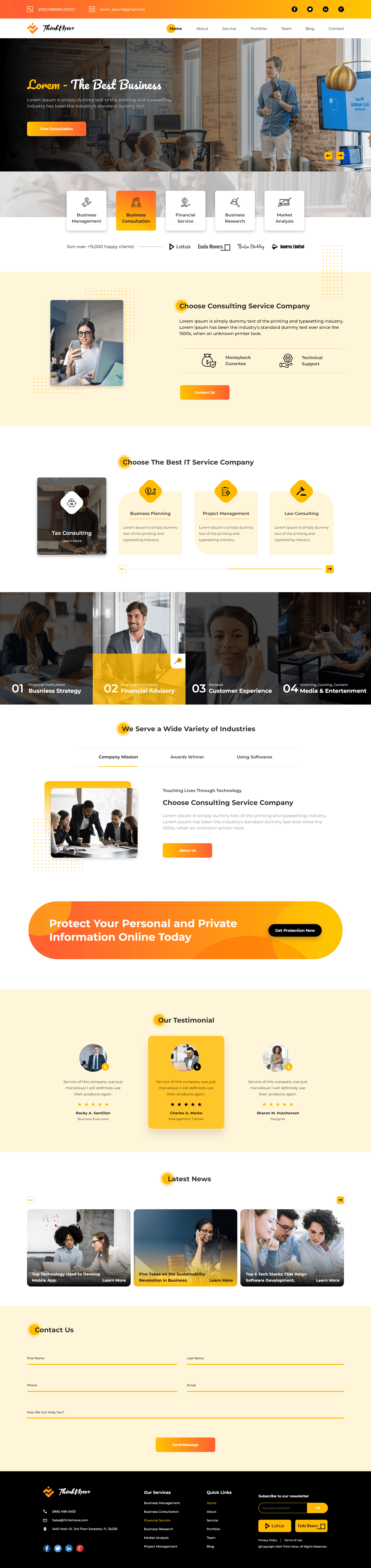 ThinkMove-Business Consulting Service Adobe XD Template