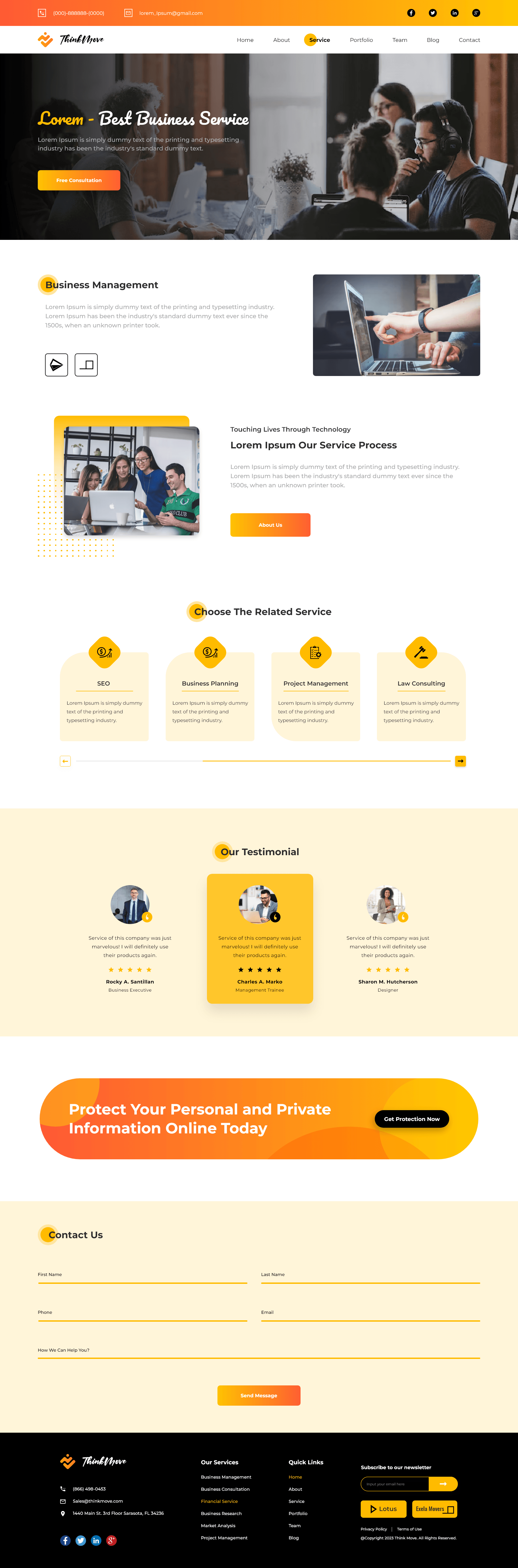 ThinkMove-Business Consulting Service Adobe XD Template