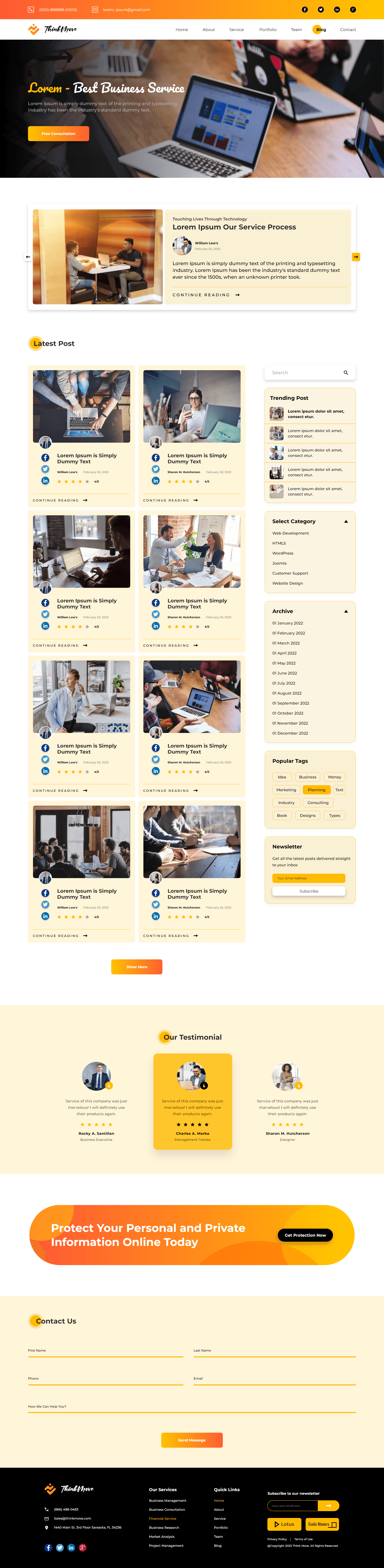 ThinkMove-Business Consulting Service Adobe XD Template