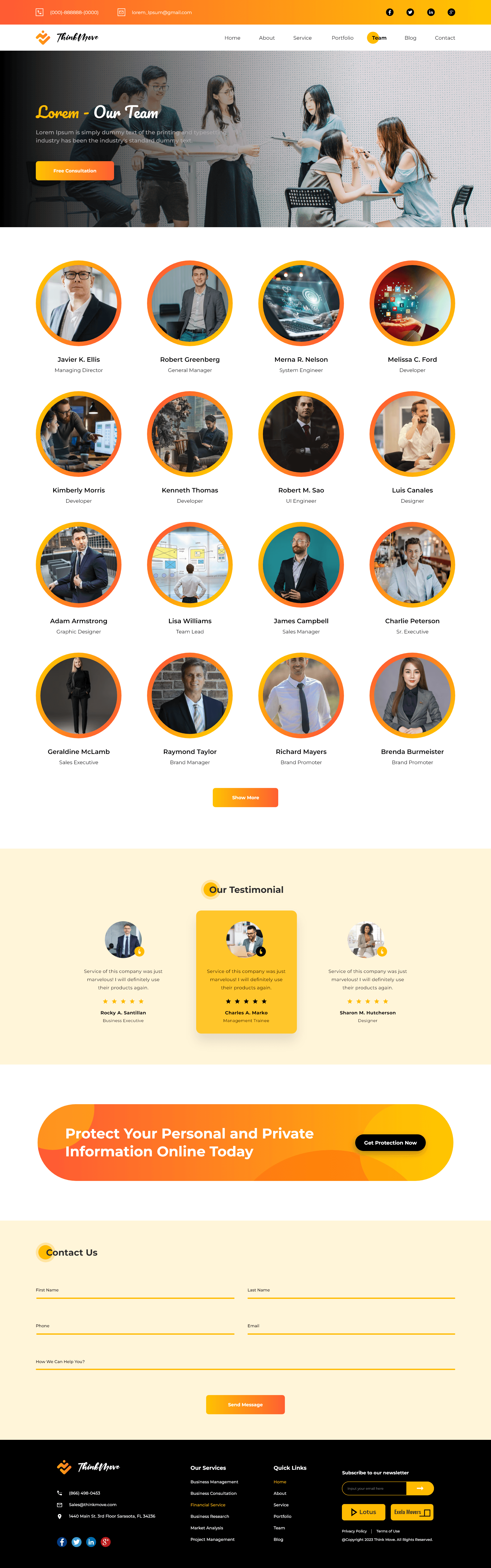 ThinkMove-Business Consulting Service Adobe XD Template