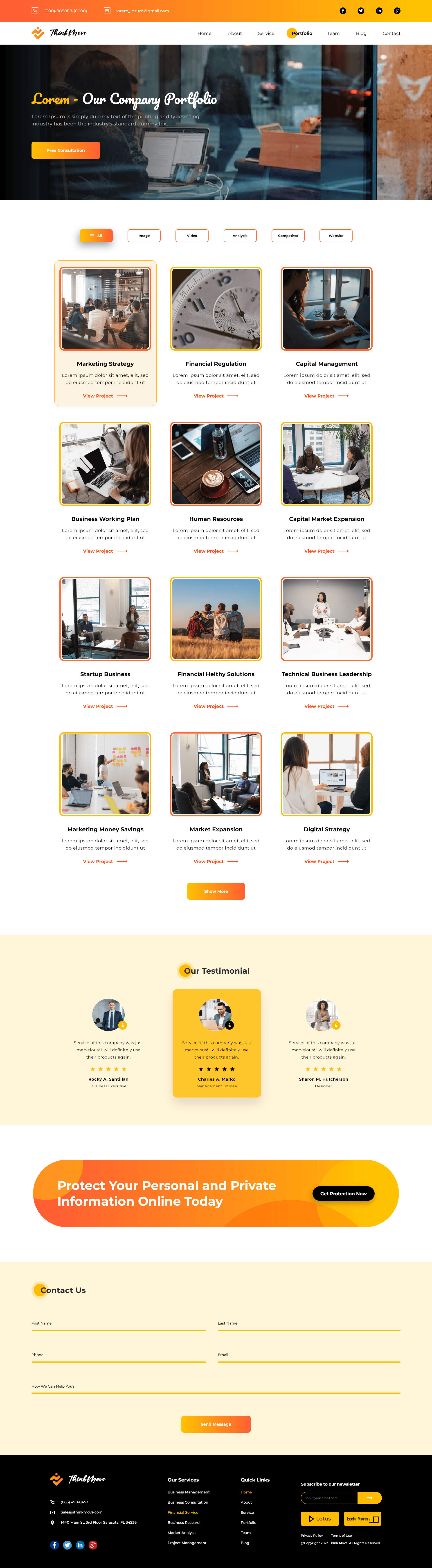 ThinkMove-Business Consulting Service Adobe XD Template