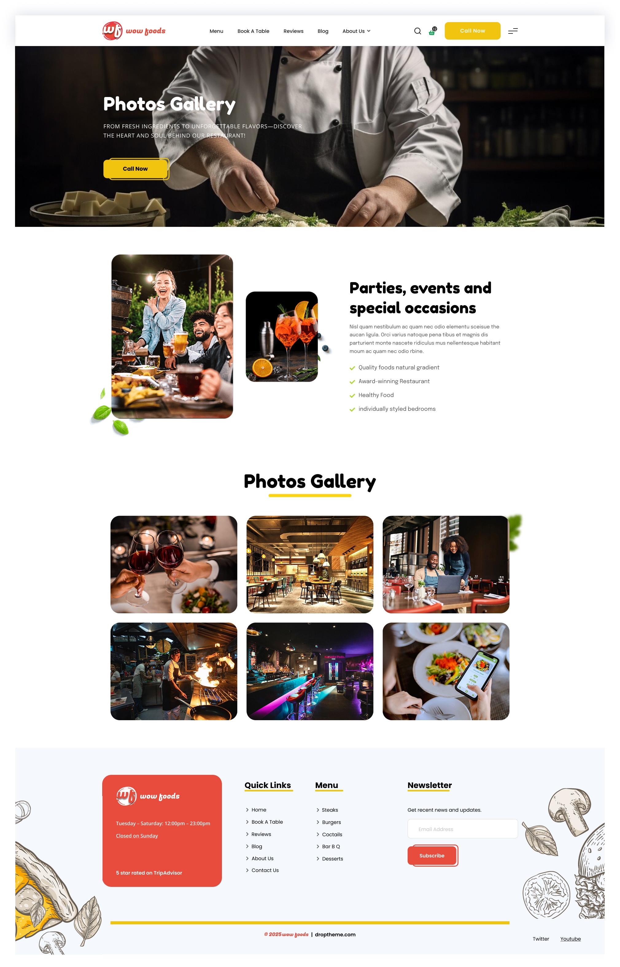 WoW Foods - Restaurant Theme (Taste That Says Wow!)