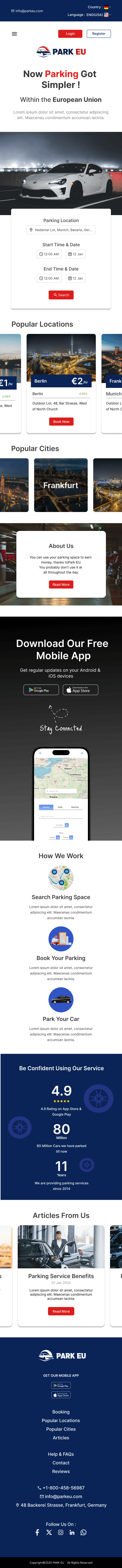PARK EU – Smart & Seamless Car Parking Solution Across Europe