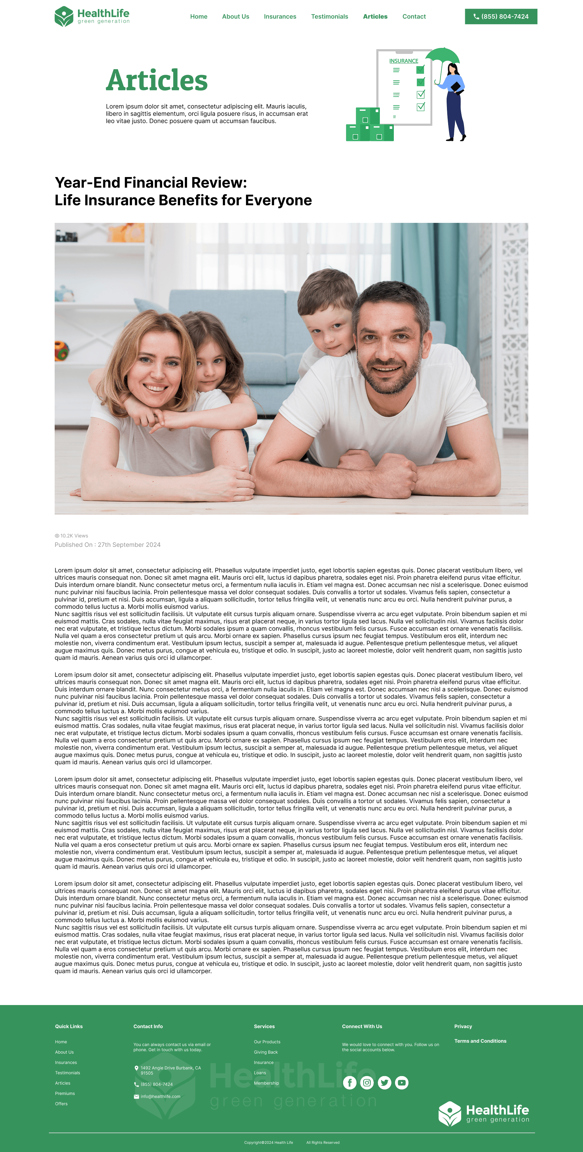 HealthLife – Modern Insurance & Financial Protection