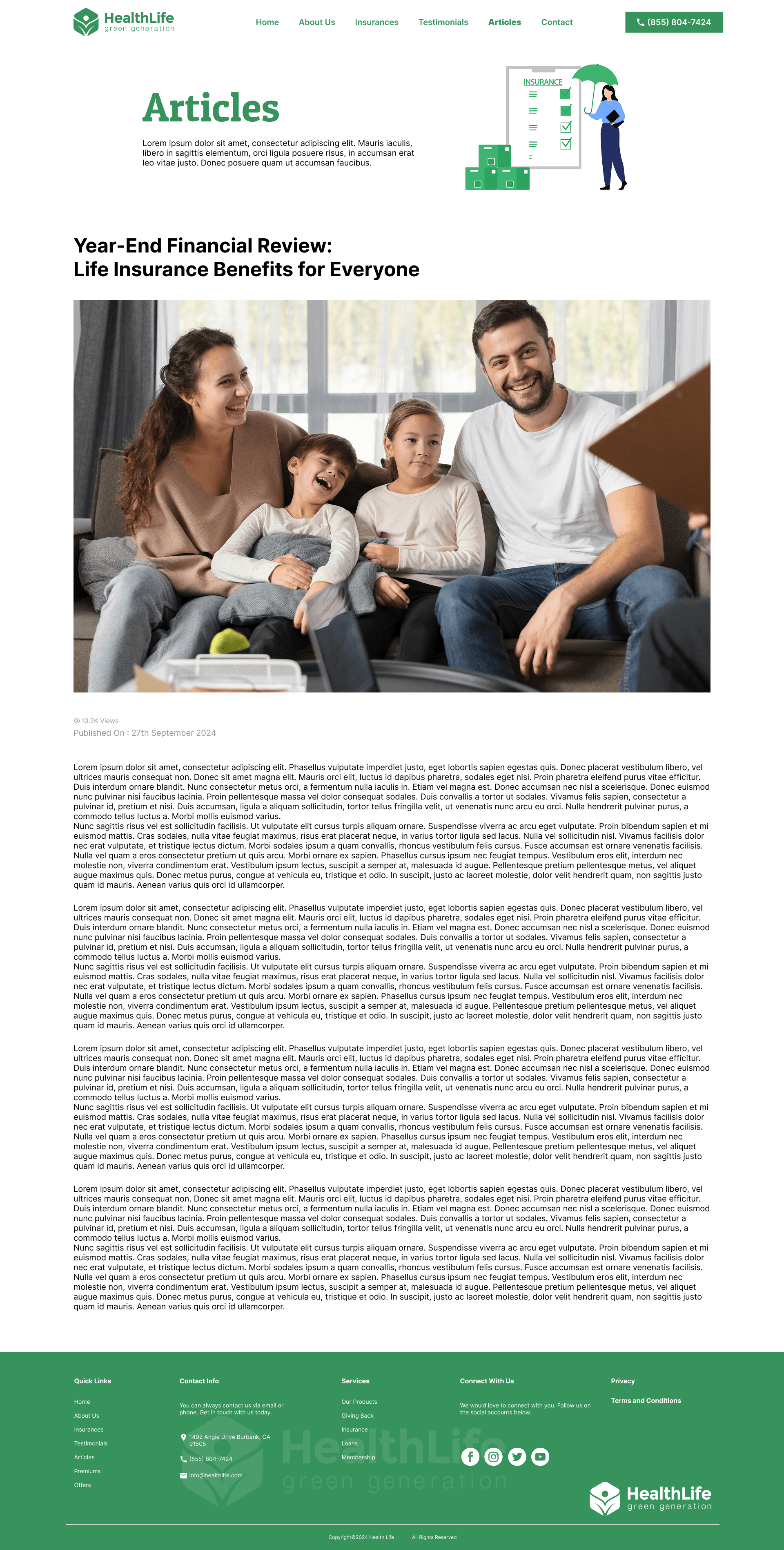 HealthLife – Modern Insurance & Financial Protection