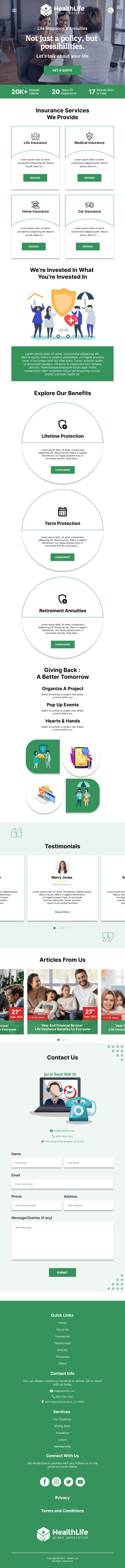 HealthLife – Modern Insurance & Financial Protection