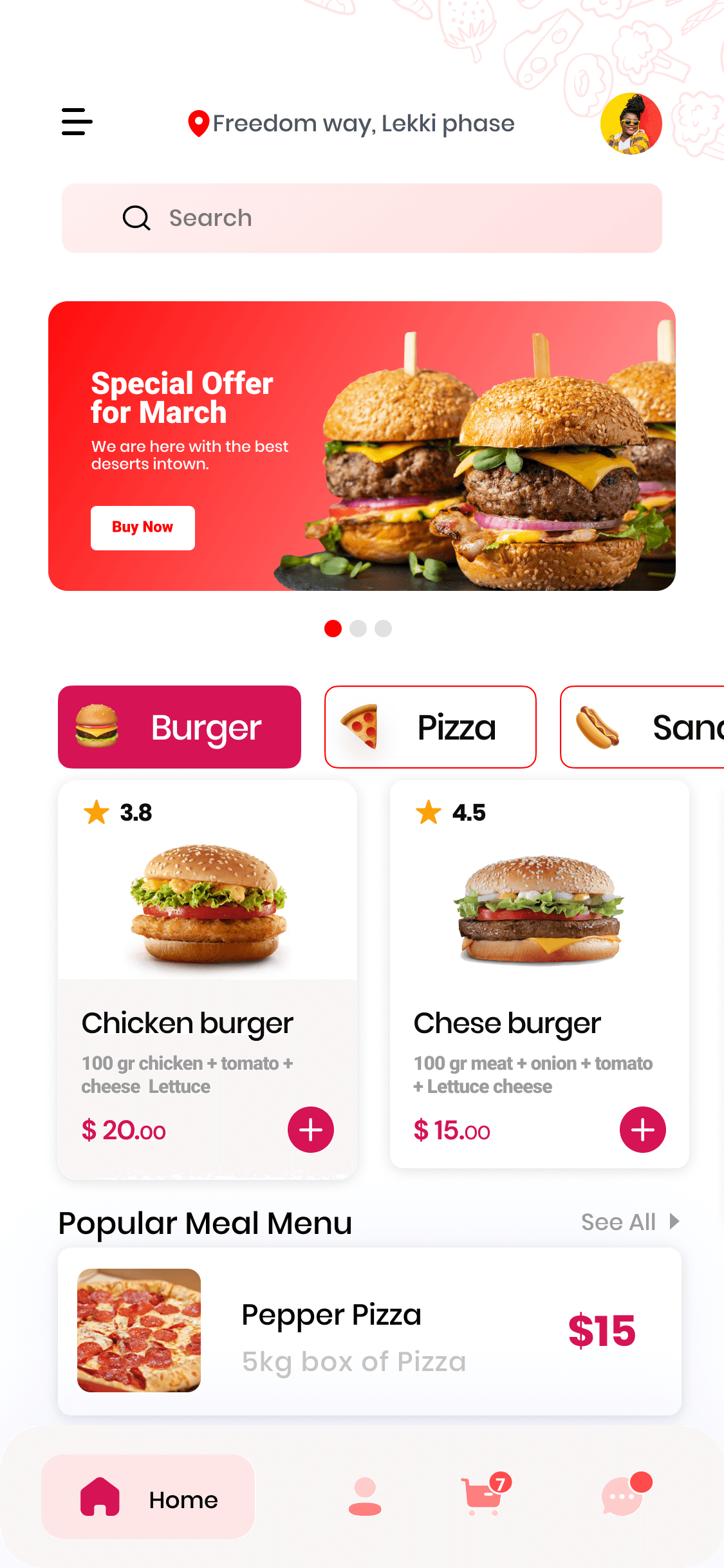 Food Couriers – Food Delivery Mobile App UI Kit