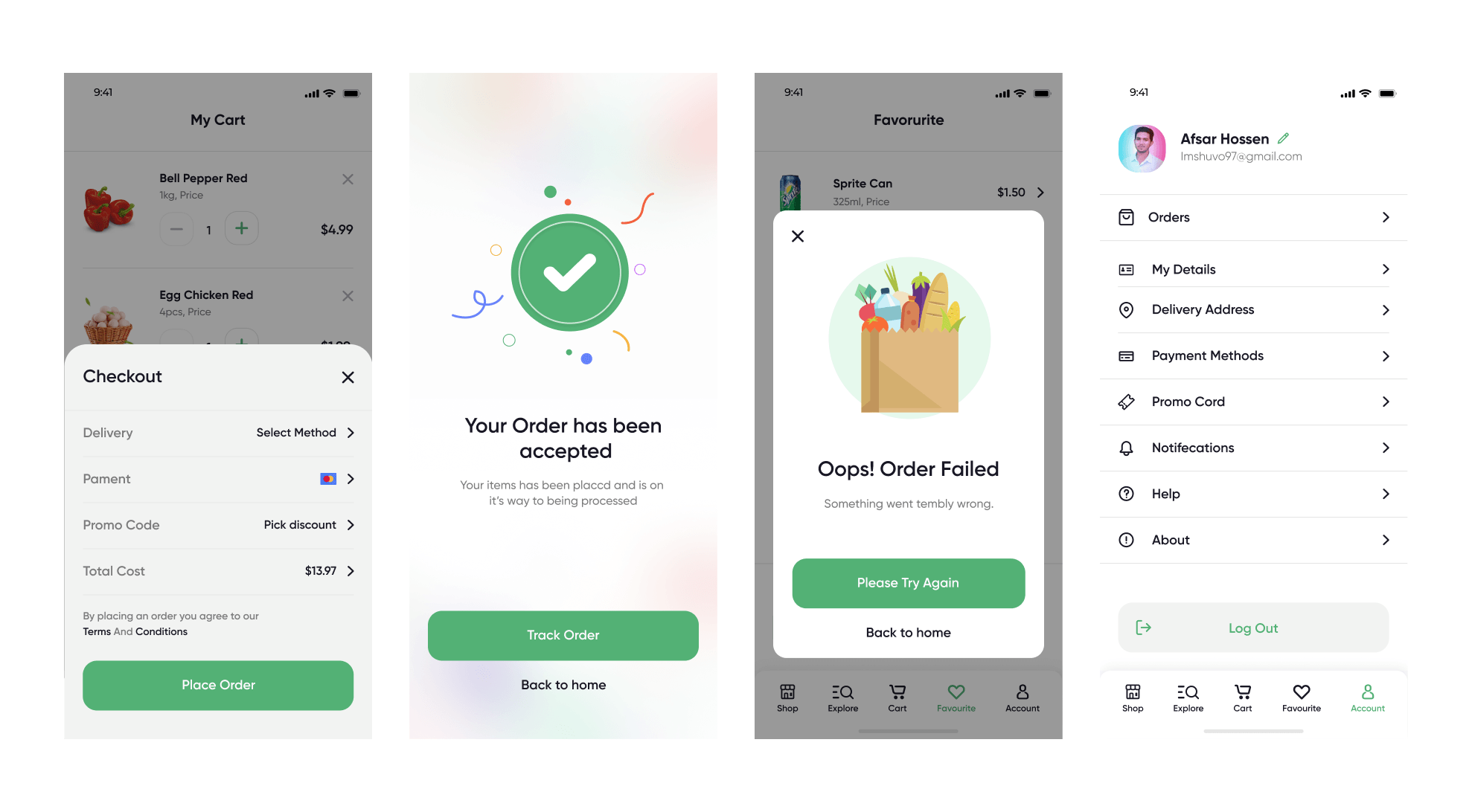 Nectar - Online Groceries App Design